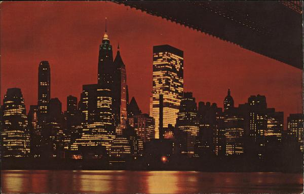 Night View of Lower Manhattan New York