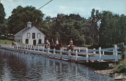 Floating Bridge and Green Trails Fork Shop Brookfield, VT Postcard Postcard 