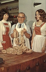 Bratwurst beauties - "Bratwurst Capital of America" Postcard