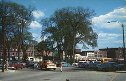 Approaching Central Square and Main Steet Keene, NH Postcard Postcard Postcard