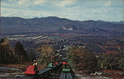 Riding the Skimobile, Cranmore Mountains North Conway, NH Postcard Postcard Postcard