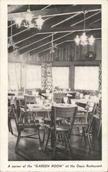 Oasis Restaurant - Garden Room Postcard