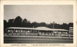 Lakeside Motel Summerton, SC Postcard Postcard Postcard