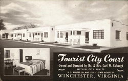 Tourist City Court Winchester, VA Postcard Postcard Postcard