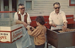Freshly Grilled Bratwurst Postcard