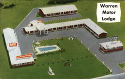 Warren Motor Lodge and Restaurant Postcard