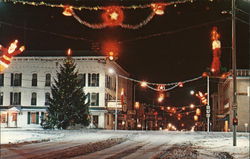 Christmas Scene, Public Square Galion, OH Postcard Postcard Postcard
