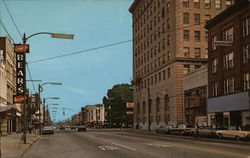 Downtown Street Scene Postcard