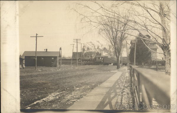 Street, Train Crossing Kilbourne Illinois