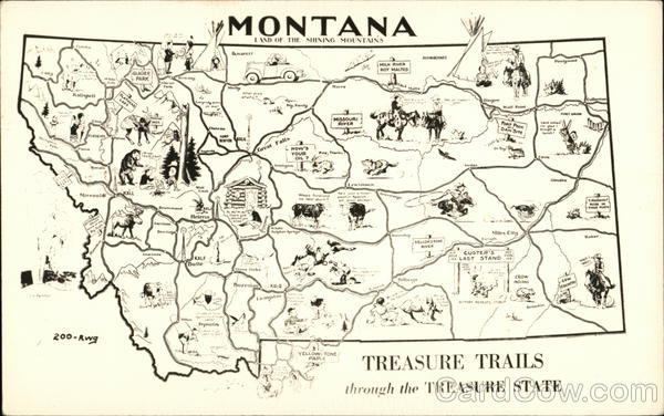 Map of Montana - Treasure Trails Maps