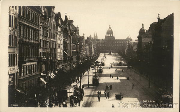 The Main Street Prague Czechoslovakia Eastern Europe