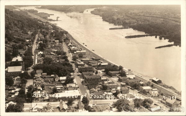 Bird's Eye View of Fountain City, Wis. Wisconsin