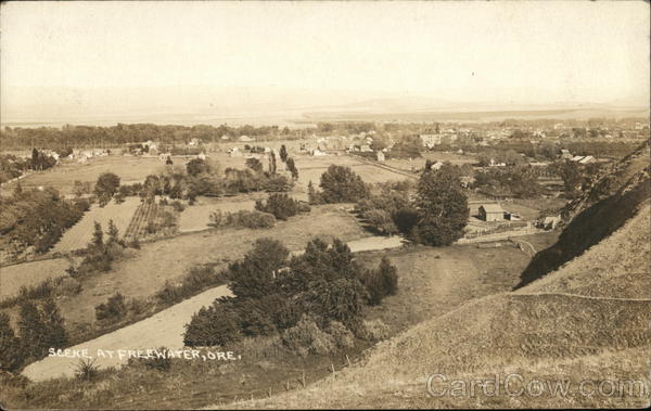 View of Town Freewater Oregon