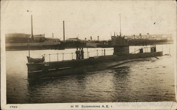 H M Submarine A.E. Navy