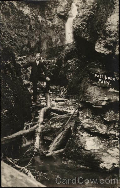 Man at Pettibone Falls Lanesboro Massachusetts