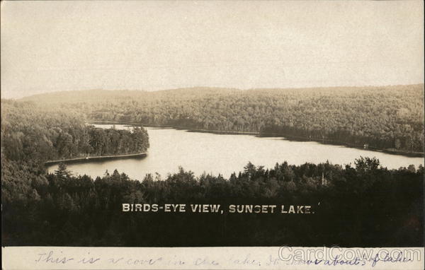 Birds-Eye View, Sunset Lake Ashburnham Massachusetts
