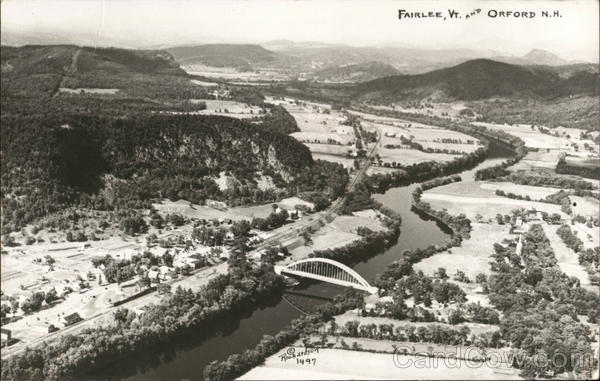 Aerial View of Fairlee, VT and Orford, NH Vermont Richardson