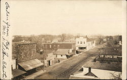 View of Street From McFladden Building Kilbourne, IL Postcard Postcard Postcard