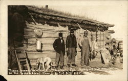 Sioux Indian Farmhouse, on the Yellowstone Trail & C. M. & St. P. R. R. Postcard