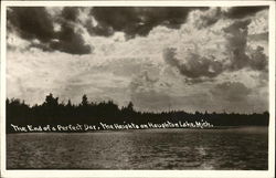 "The End of a Perfect Day, The Heights" circa 1948 Houghton Lake, MI Postcard Postcard Postcard