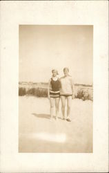 Two Women on Beach Postcard