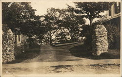 Entrance Driveway to Residence Postcard