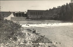 Below the Main Street River - Circa 1951 Postcard