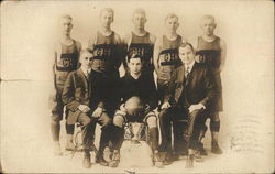 Gardner High School Winning Basketball Team 1916 Postcard