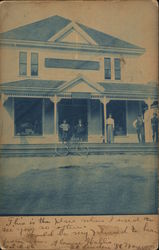 People on Porch of Residence Postcard