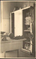 Open Cupboards in Kitchen, Pantry Postcard