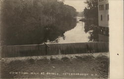 View from Main St. Bridge Peterborough, NH Postcard Postcard Postcard