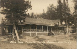 Main Camp, Pickfords Camps, Rangeley Lake Postcard