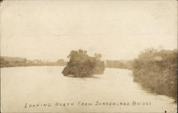 Looking North From Sunderland Bridge Massachusetts Postcard Postcard Postcard