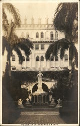 Fountain in Entrance Patio, Boca Raton Club Florida Postcard Postcard Postcard