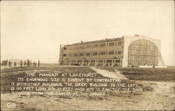 The Hangar at Lakehurst Circa 1924 New Jersey Postcard Postcard Postcard