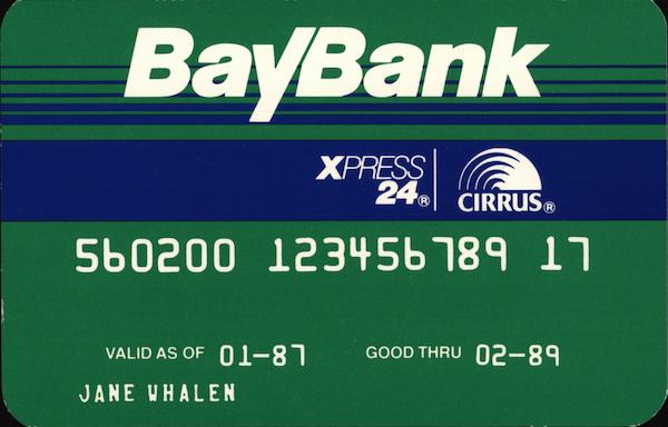 BayBank Credit Card Advertising Modern (1970's to Present)