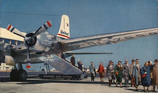 United Air Lines - Plane Propeller and Logo Aircraft