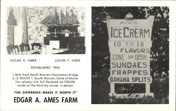 Edgar A. Ames Farm - Ice Cream South Warren Maine
