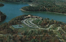 Burr Oak Lodge, Burr Oak Lake State Park Postcard