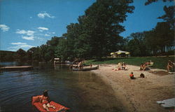 Beach at The Inn on Lake Waramaug New Preston, CT Postcard Postcard Postcard