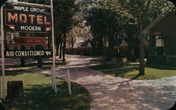 Maple Grove Motel Postcard