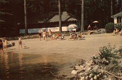 The Beach at Powhatan Pines Oxford, ME Postcard Postcard Postcard