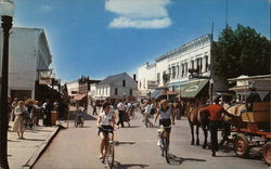 Street Scene Mackinac Island, MI Postcard Postcard Postcard