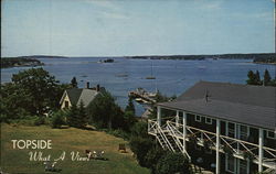 Topside Lodge and Motel Boothbay Harbor, ME Postcard Postcard Postcard