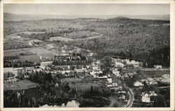 Air View of Town Looking East Lee, ME Postcard Postcard Postcard