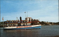 Sightseeing Boat, Upper Deck is Filled with People Hyannis, MA Postcard Postcard Postcard