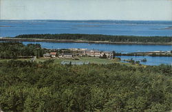 View from Mt. Merritt - Sebasco Lodge and Cottages Postcard
