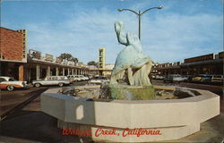 Walnut Creek Downtown, Fountain Postcard