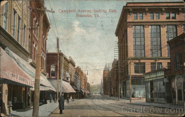 Campbell Avenue, looking East Roanoke Virginia