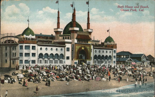 Bath House and Beach Ocean Park California
